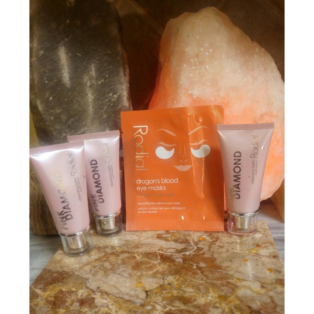 🐉Lot Three 3X RODIAL Pink Diamond CLEANSING BALM & Dragon's Blood Eye Mask